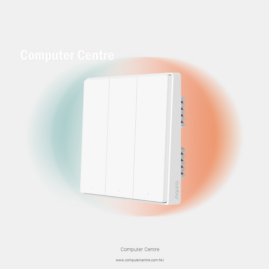 Aqara - D1 Smart Wall Switch (No Neutral, Triple Rocker) 智能牆壁開關 (單火線 三鍵版)