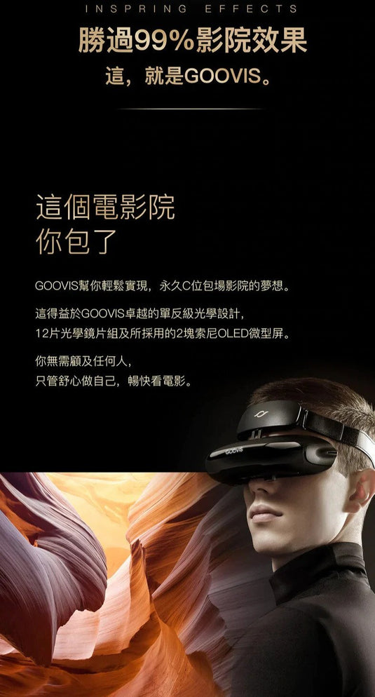 Goovis - Pro 2021 頭戴顯示器 Personal 3D Viewer (Blu-ray Support)【香港行貨|1年保養】