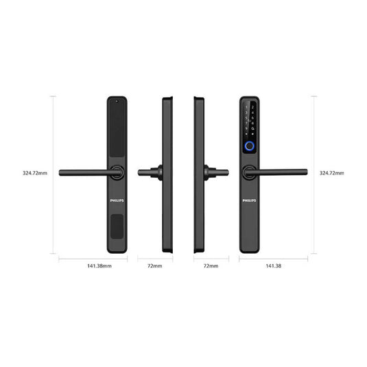 Philips 飛利浦 - EasyKey DDL608 執手式智能門鎖 電子門鎖 (適用窄框門)【香港行貨】